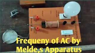 Determine the frequency of ac by meldes apparatus [upl. by Nathanson252]