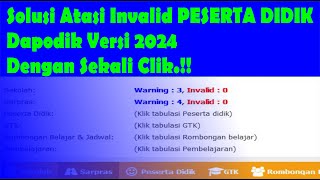 🔴 Cara Mengatasi Invalid Peserta Didik Pada Dapodik 2024 💯 [upl. by Wendelin]