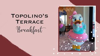 Topolinos Terrace Breakfast and a Quick Tour of Disneys Riviera Resort [upl. by Leinnad]