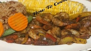 HOW TO MAKE JAMAICAN JERK SHRIMP RECIPE JAMAICAN ACCENT 2016 [upl. by Dranyl]