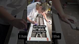 High gloss kitchen cabinets in the works diy paintedcabinets highgloss [upl. by Bettye375]