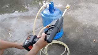 Fix Portable Cordless High Pressure Car Washer Pump Common Problem Solved [upl. by Janessa]