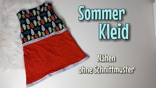 Sommerkleid  Nähanleitung OHNE Schnittmuster  Für Anfänger  Nähtinchen [upl. by Rudelson]