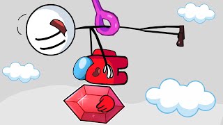 The Henry Stickman Gameplay  Among us Mini Red Steels Ruby  Among us Animation [upl. by Sexton]