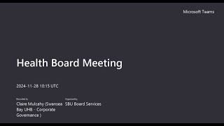 Board Meeting Thursday 28th November 2024  Part 1 [upl. by Adanar906]