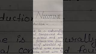 Nicotine msc chemistry  Alkaloids  MSc chemistry [upl. by Ahtaela]