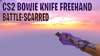 Bowie Knife Freehand BattleScarred  CS2 Skin Showcase 460 [upl. by Atiek]