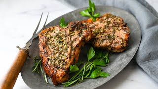 Grilled Veal Chops with Garlic Herb Crust [upl. by Hook]