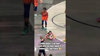 Caitlin wasn’t happy after run in with Sun player 😳caitlinclark basketball wnba [upl. by Culver]