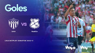 Junior vs Medellín goles  Liga BetPlay Dimayor 20232  Final  Ida [upl. by Ahsikahs441]