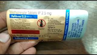 Folitrax25mg Tablet  Methotrexate 25mg Tablet  Folitrax 25mg Tablet Uses Benefit Review Hindi [upl. by Yleve]