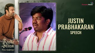 Justin Prabhakaran Speech  Radhe Shyam Pre Release Event  Shreyas Media [upl. by Swagerty487]