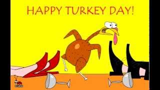 Free Funny Greeting Thanksgiving Animated Turkey Ecards Ladybugecardscom [upl. by Eimmij476]