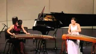 Guzheng  Spring on Xiang River 春到湘江  Performed by Yuan Sha 袁莎 and Yuan Li 袁莉 [upl. by Loferski]