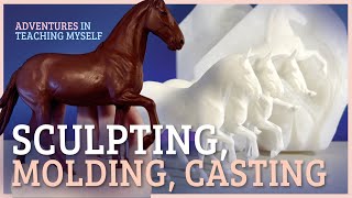 Learning to SCULPT a HORSE in polymer clay amp mold for resin casting amp overcoming art struggles [upl. by Ayita]