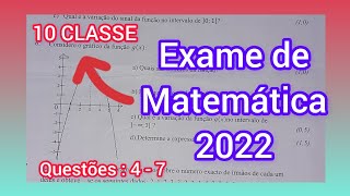 RESOLUÇÃO DO EXAME DE MATEMÁTICA 10 CLASSE 2022 Última parte [upl. by Einahpet123]