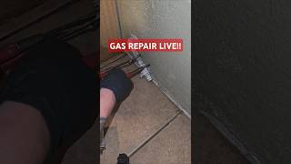 Gas Valve Replacement LIVE plumbing plumber fail diy howto shorts fyp bluecollar gas [upl. by Salaidh]