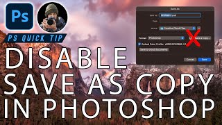 How To Disable Save As Copy in Photoshop For Jpeg Images [upl. by Daraj565]