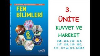 6 SINIF FEN BİLİMLERİ DERS KİTABI 3 ÜNİTE KUVVET VE HAREKET [upl. by Cristy]