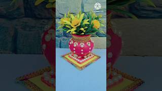 Flower pot decoration viralshorts flowerpot diy shorts artistriya craft [upl. by Deyes]