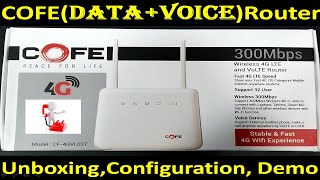 COFE 4G InternetVoice Multi SIM WiFi Router  COFEI CF4GVL027  Error Free Solutions [upl. by Dorsman]