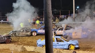 20210827 Hookstown Fair Demolition Derby H6 4 Cylinder [upl. by Ephrem769]