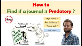 How to find if a journal is Predatory Easy ways [upl. by Elkcim]