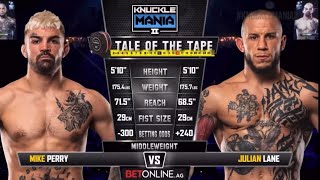 BKFC Knuckle Mania 2 Mike Perry Vs Julian Lane Full Fight [upl. by Eiramanin381]