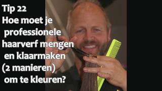 tip van ED nr 22 Hoe moet je professionele haarverf mengen en klaarmaken how to video [upl. by Betteann]