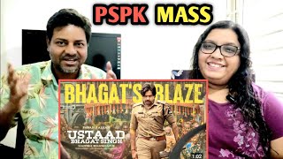 BHAGATS BLAZE  REACTION  Teaser  Ustaad Bhagat Singh  Pawan Kalyan SreeleelaHarish SankarDSP [upl. by Aneram]