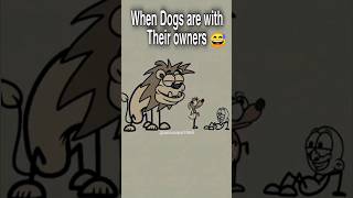 when dogs are with their owners 😅shorts memes comedy funny viral dog [upl. by Lednor880]