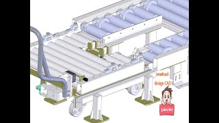 Loading unloading roller conveyorindustrial 3D model machineworldnet P742 [upl. by Scholz]