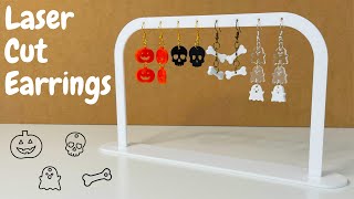 How to Laser Cut Halloween Earrings [upl. by Atalie]