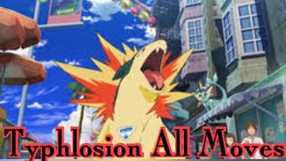 Typhlosion All Attacks amp Moves Pokemon [upl. by Aivle71]