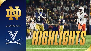 Highlights vs Virginia  Notre Dame Football [upl. by Eenhat120]