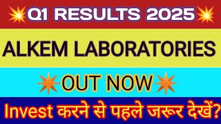 Alkem Laboratories Q1 Results 2024 🔴 Alkem Lab Results 🔴 Alkem Laboratories Ltd Share Latest News [upl. by Meggs]