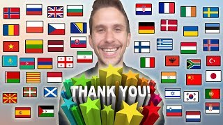 How To Say quotTHANK YOUquot In 50 Different Languages [upl. by Elpmet540]