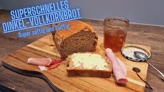 Schnelles DinkelVollkornbrot I Backen  Baking [upl. by Whiteley]