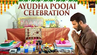 Ayudha Poojai Celebration at vishalfilmfactory VishalFilmFactory vishal [upl. by Archer]