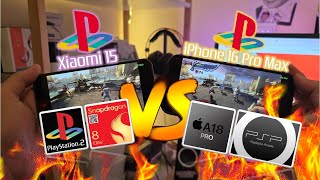 Xiaomi 15 vs iPhone 16 Pro Max PSP amp PS2 Emulation  Snapdragon 8 Elite vs A18 Pro  Oh wow [upl. by Rolfston]