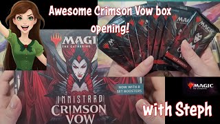 MTG Crimson Vow Box Opening with Steph magicthegathering mtg collectiblecards tcg [upl. by Happy]