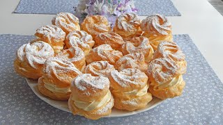 Vanilkové venčeky z odpaľovaného cesta Vanilla wreaths Viera Ližičárová  LiViera dessert [upl. by Nonah]