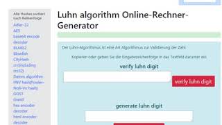 luhn algorithm checker calculator [upl. by Yremogtnom722]