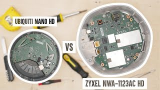 Zyxel NWA1123AC HD vs Ubiquiti nanoHD  highperformance 80211AC Wave2 access points tested [upl. by Eikcaj]