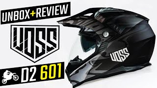 Voss 601 D2 Dual Sport ADV Adventure Helmet Unboxing Review [upl. by Eirrem]