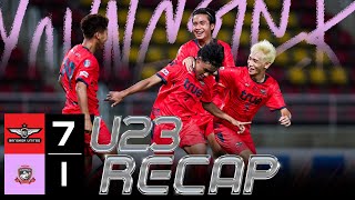 True Match Recap U23  True Bangkok United 71 Suphanburi FC [upl. by Bhatt]