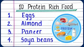 10 protein foods name  10 High protein food  Top 10 Protein Rich Food You Must know [upl. by Yoshiko]