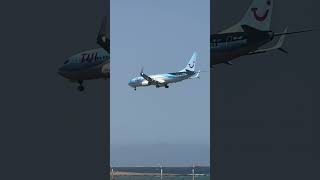 TUIfly Belgium Landing Lanzarote ACE from Brussels BRU [upl. by Bink]