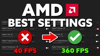 BEST AMD Radeon Settings For GAMING FPS BOOST [upl. by Eniluqcaj]