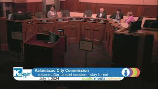 July 1 2024 Kalamazoo City Commission  Regular Business Meeting [upl. by Follmer]